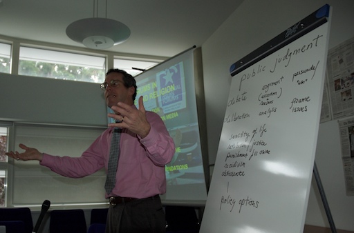 Photo credit: Julia Vitullo-Martin; Description: John Timpane in Cambridge